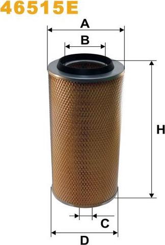 Pemebla WIX46515E - Повітряний фільтр autocars.com.ua