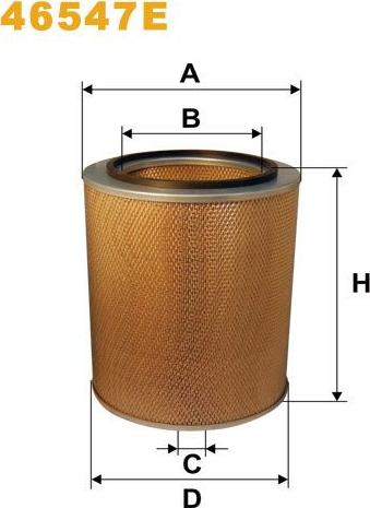 Pemebla WIX46547E - Повітряний фільтр autocars.com.ua