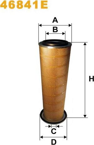 Pemebla WIX46841E - Повітряний фільтр autocars.com.ua