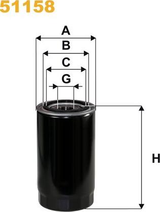 Pemebla WIX51158 - Масляний фільтр autocars.com.ua