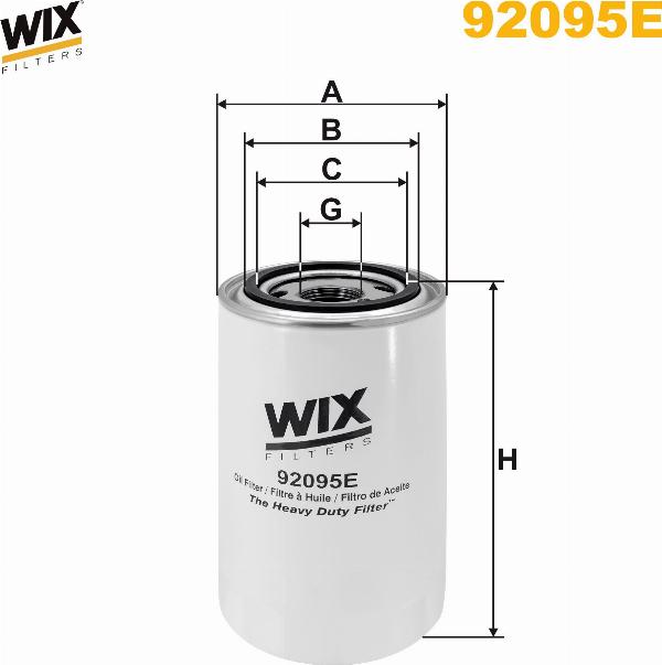 Pemebla WIX92095E - Масляний фільтр autocars.com.ua