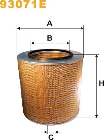 Pemebla WIX93071E - Повітряний фільтр autocars.com.ua