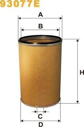 Pemebla WIX93077E - Повітряний фільтр autocars.com.ua