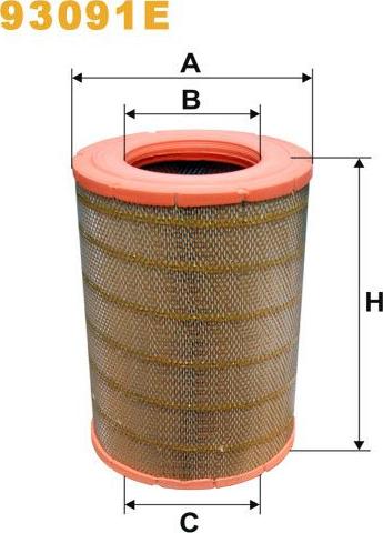 Pemebla WIX93091E - Повітряний фільтр autocars.com.ua