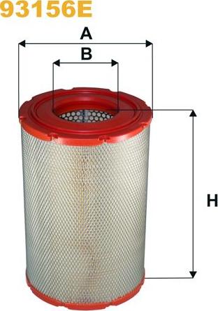 Pemebla WIX93156E - Повітряний фільтр autocars.com.ua