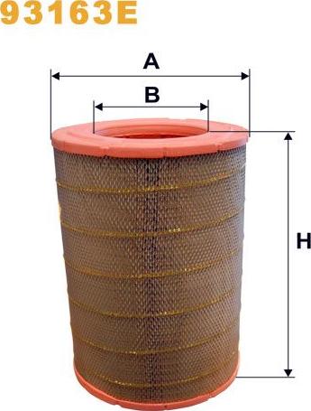Pemebla WIX93163E - Повітряний фільтр autocars.com.ua