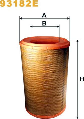 Pemebla WIX93182E - Повітряний фільтр autocars.com.ua