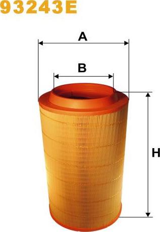 Pemebla WIX93243E - Повітряний фільтр autocars.com.ua