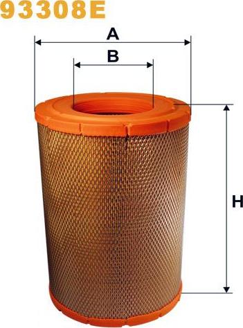 Pemebla WIX93308E - Повітряний фільтр autocars.com.ua