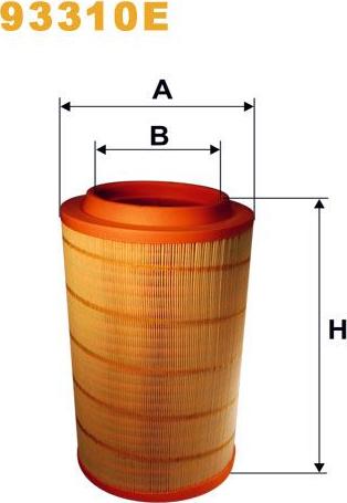 Pemebla WIX93310E - Повітряний фільтр autocars.com.ua