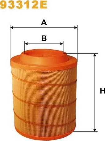 Pemebla WIX93312E - Повітряний фільтр autocars.com.ua