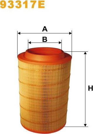 Pemebla WIX93317E - Повітряний фільтр autocars.com.ua
