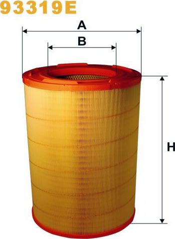 Pemebla WIX93319E - Повітряний фільтр autocars.com.ua