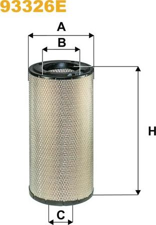 Pemebla WIX93326E - Повітряний фільтр autocars.com.ua