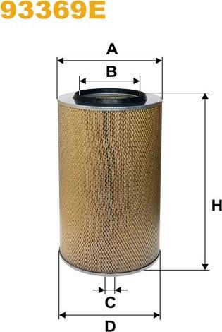 Pemebla WIX93369E - Повітряний фільтр autocars.com.ua