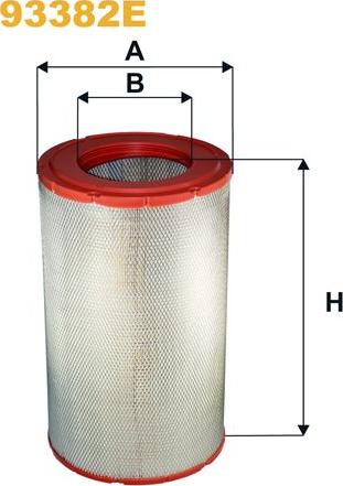Pemebla WIX93382E - Повітряний фільтр autocars.com.ua