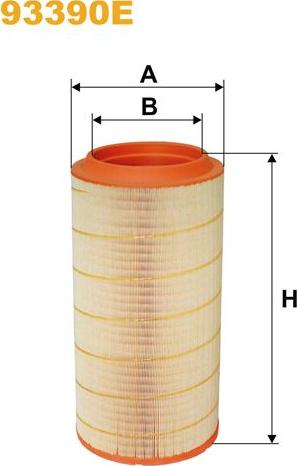 Pemebla WIX93390E - Повітряний фільтр autocars.com.ua