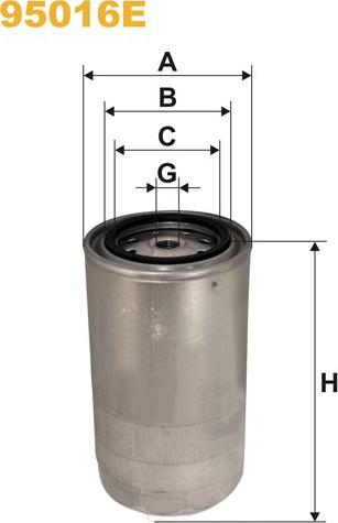 Pemebla WIX95016E - Паливний фільтр autocars.com.ua