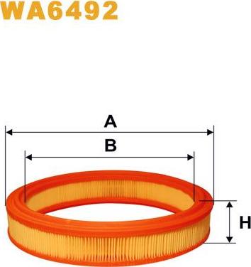 Pemebla WIXWA6492 - Повітряний фільтр autocars.com.ua