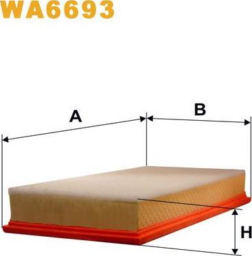 Pemebla WIXWA6693 - Повітряний фільтр autocars.com.ua