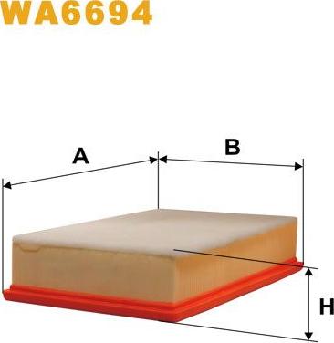 Pemebla WIXWA6694 - Повітряний фільтр autocars.com.ua