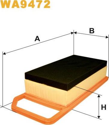 Pemebla WIXWA9472 - Повітряний фільтр autocars.com.ua