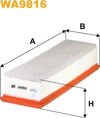 Pemebla WIXWA9816 - Повітряний фільтр autocars.com.ua