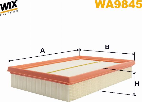 Pemebla WIXWA9845 - Повітряний фільтр autocars.com.ua