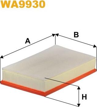 Pemebla WIXWA9930 - Повітряний фільтр autocars.com.ua