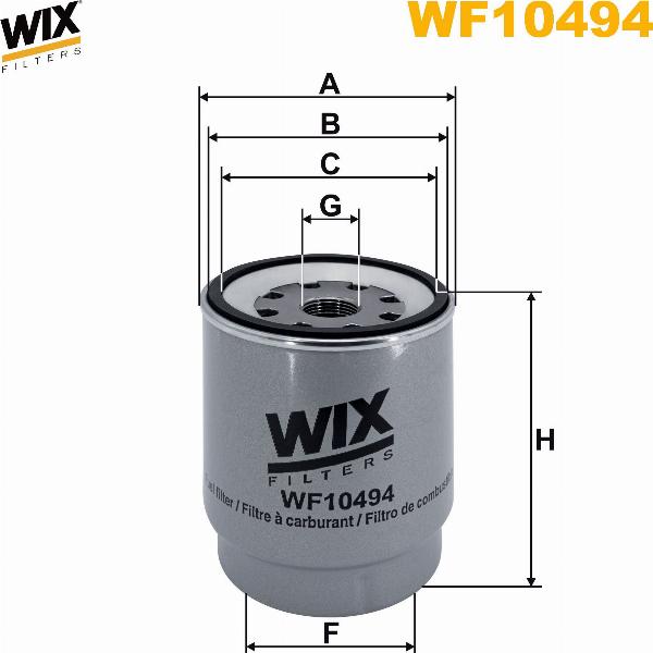 Pemebla WIXWF10494 - Паливний фільтр autocars.com.ua