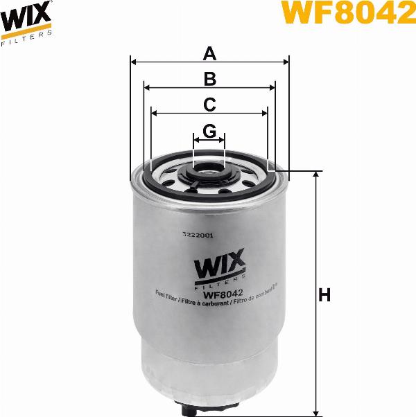 Pemebla WIXWF8042 - Паливний фільтр autocars.com.ua