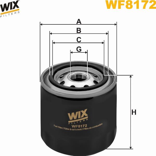 Pemebla WIXWF8172 - Паливний фільтр autocars.com.ua