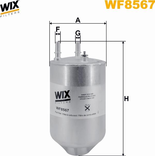 Pemebla WIXWF8567 - Паливний фільтр autocars.com.ua