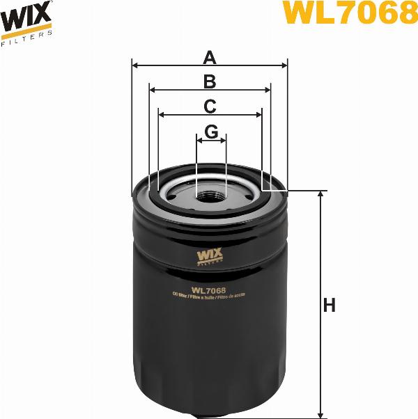 Pemebla WIXWL7068 - Масляний фільтр autocars.com.ua