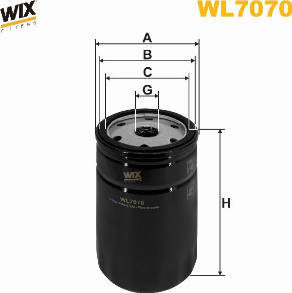 Pemebla WIXWL7070 - Масляний фільтр autocars.com.ua