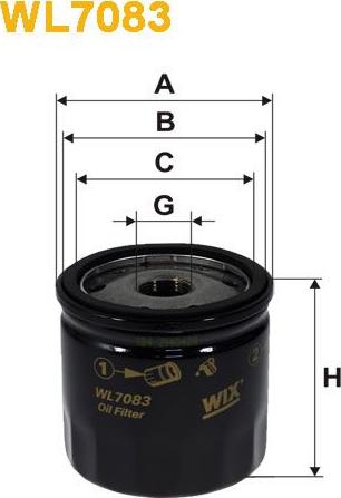 Pemebla WIXWL7083 - Масляний фільтр autocars.com.ua