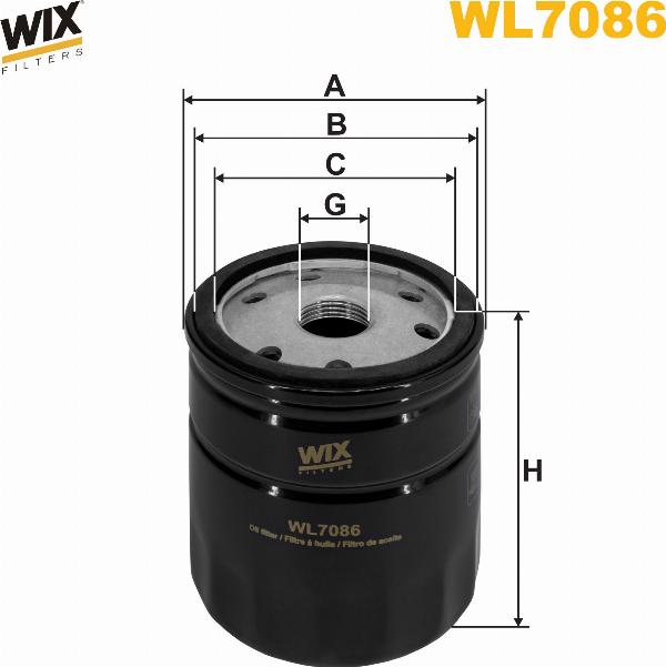 Pemebla WIXWL7086 - Масляний фільтр autocars.com.ua