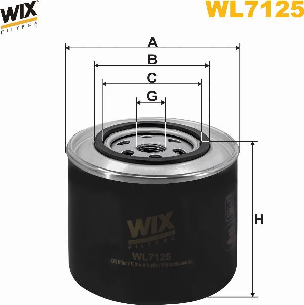 Pemebla WIXWL7125 - Масляний фільтр autocars.com.ua