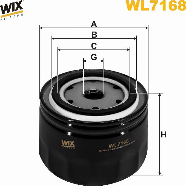 Pemebla WIXWL7168 - Масляний фільтр autocars.com.ua