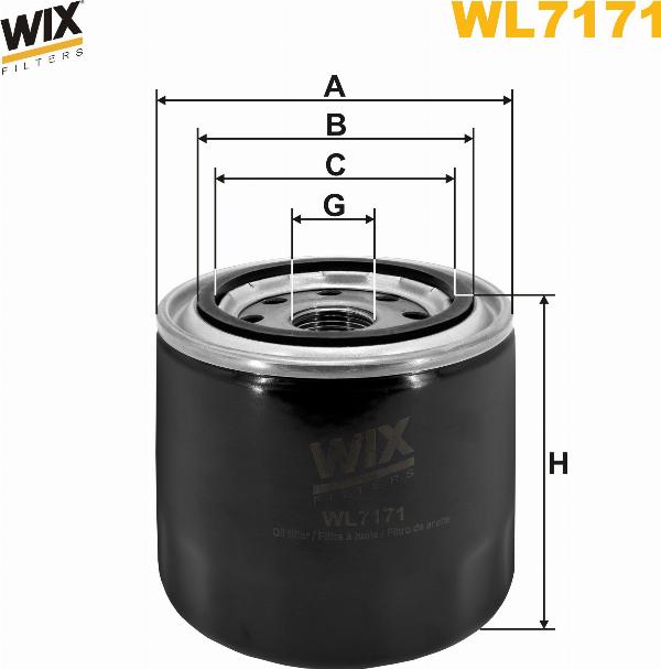 Pemebla WIXWL7171 - Масляний фільтр autocars.com.ua