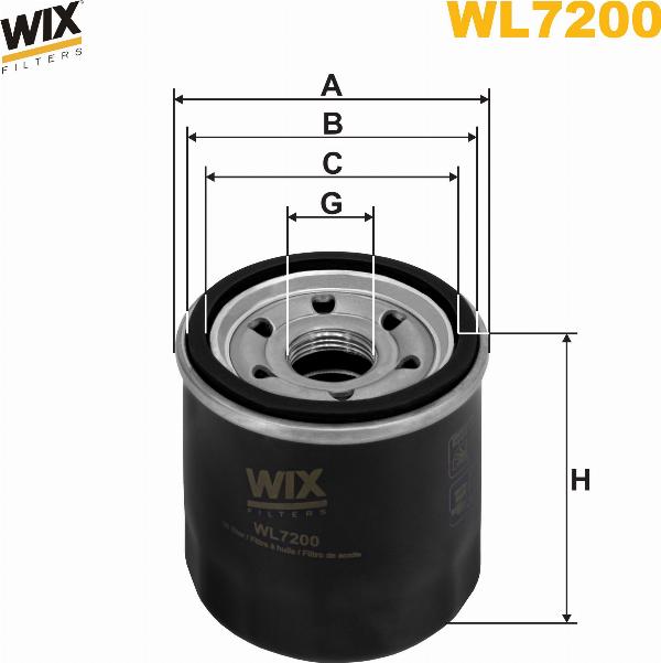 Pemebla WIXWL7200 - Масляний фільтр autocars.com.ua