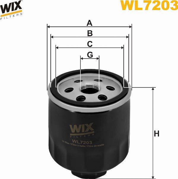 Pemebla WIXWL7203 - Масляний фільтр autocars.com.ua