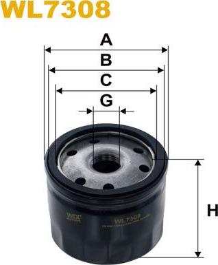 Pemebla WIXWL7308 - Масляний фільтр autocars.com.ua
