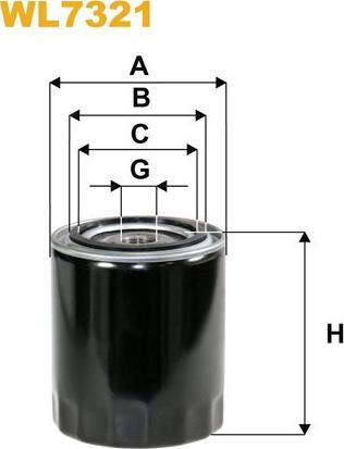 Pemebla WIXWL7321 - Масляний фільтр autocars.com.ua