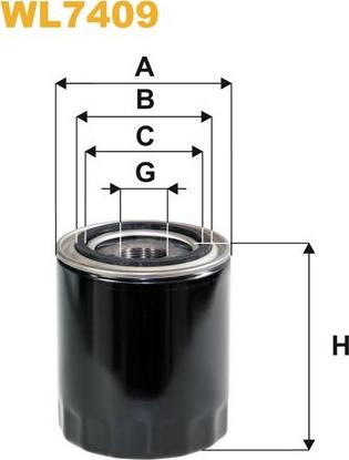 Pemebla WIXWL7409 - Масляний фільтр autocars.com.ua
