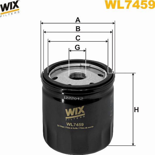 Pemebla WIXWL7459 - Масляний фільтр autocars.com.ua