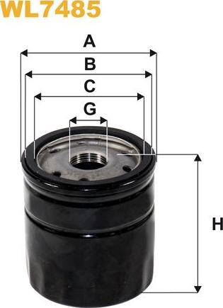 Pemebla WIXWL7485 - Масляний фільтр autocars.com.ua