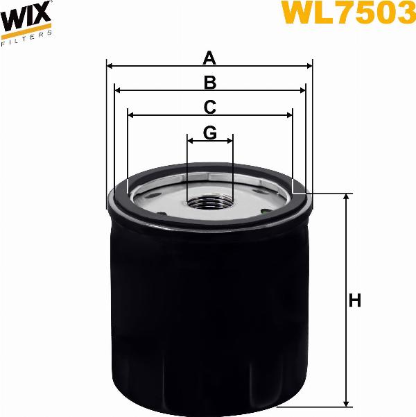 Pemebla WIXWL7503 - Масляний фільтр autocars.com.ua