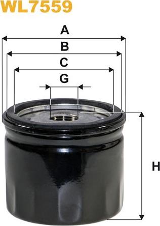 Pemebla WIXWL7559 - Масляний фільтр autocars.com.ua