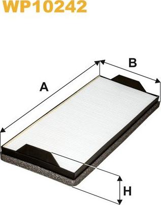 Pemebla WIXWP10242 - Фільтр, повітря у внутрішній простір autocars.com.ua